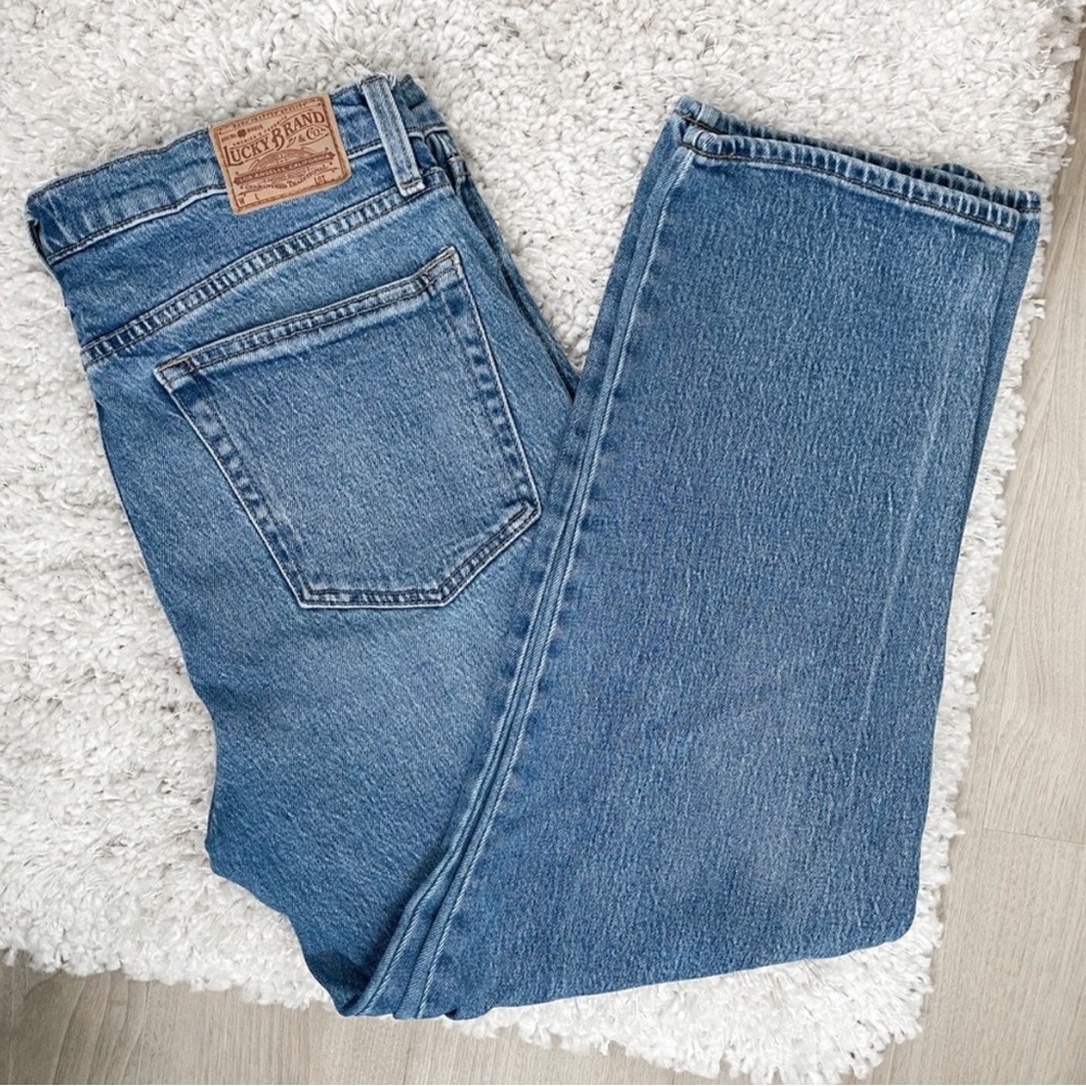 Lucky Band Authentic Crop Straight Leg Jeans High Rise Size 10/30